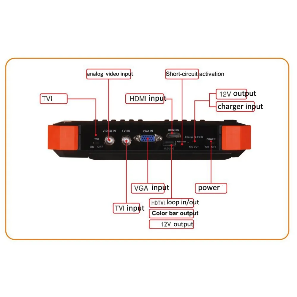 7&quot Handheld TVI AHD CVI Camera HD CCTV Tester 5MP 1080P Security Test Monitor | Безопасность и защита