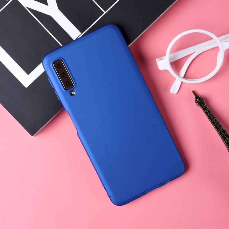 Роскошный Жесткий чехол из поликарбоната для Samsung Galaxy S6 S7 Edge S8 S9 Plus Note 8, чехол A5 A7 A8 Plus, чехол 3 в 1 360, чехол на весь корпус
