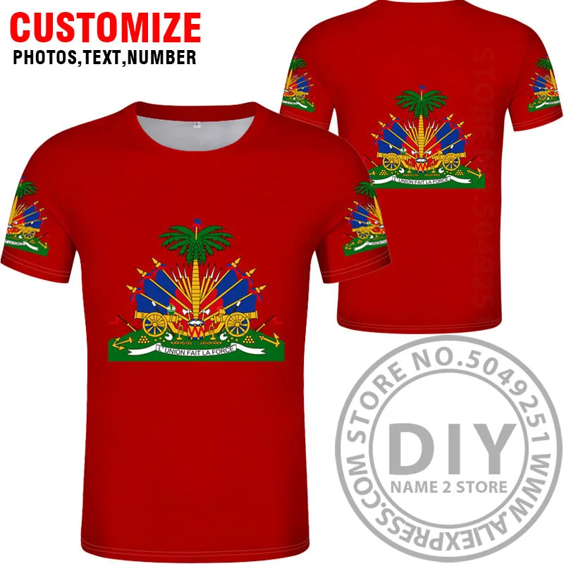 Style 9 HAITI футболка diy пользовательское имя номер hti футболка Национальный флаг страны ht французский гаитянская Республика колледж печать фото одежда - Цвет: Style 9