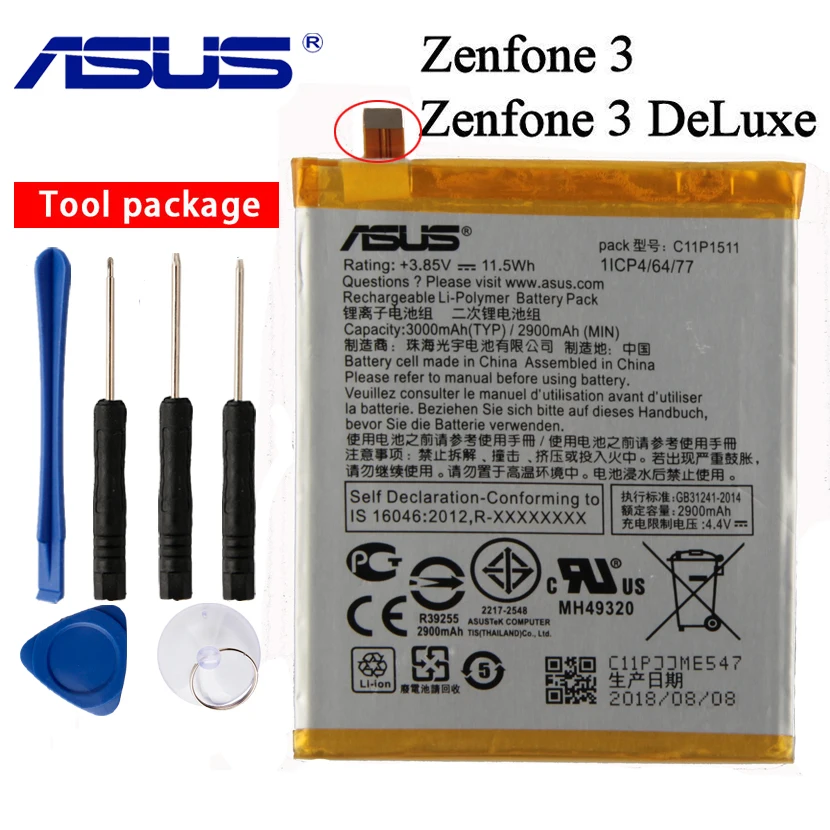 ASUS C11P1511 Аккумулятор для ASUS ZENFONE 3 DELUXE ZE552KL Z012DA Z012DE C11P1511 прямой