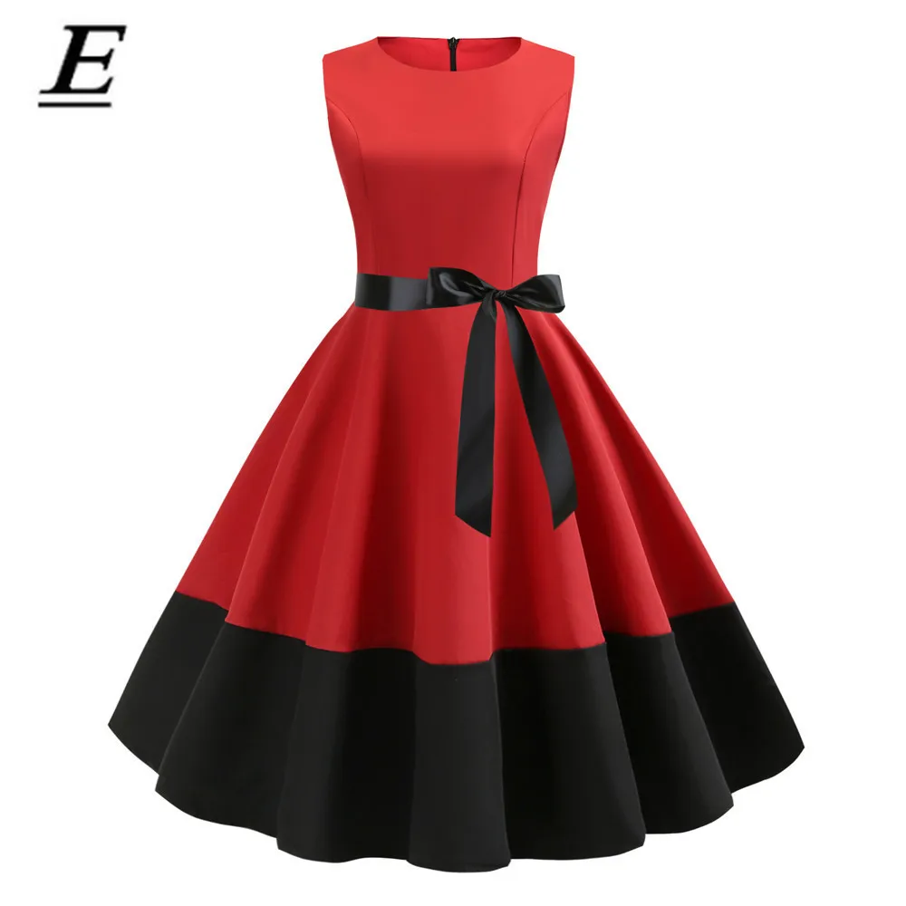 JY13880 Red Булавки до черный, красный Vestidos Лето ретро вечерние партии халат рокабилли 50 s 60 винтажные наряды плюс размеры женская одежда - Цвет: JY13880 Red
