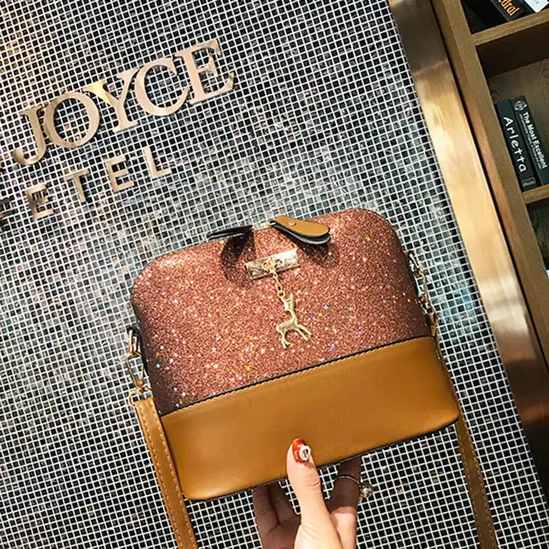 Модная женская сумка мессенджер из искусственной кожи на молнии Сумочка с