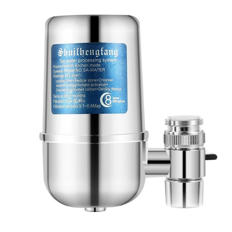 White Кухонный кран фильтр для воды очиститель-активированный уголь керамический картридж-уменьшить хлор, запах, загрязнители инструмент - Цвет: White