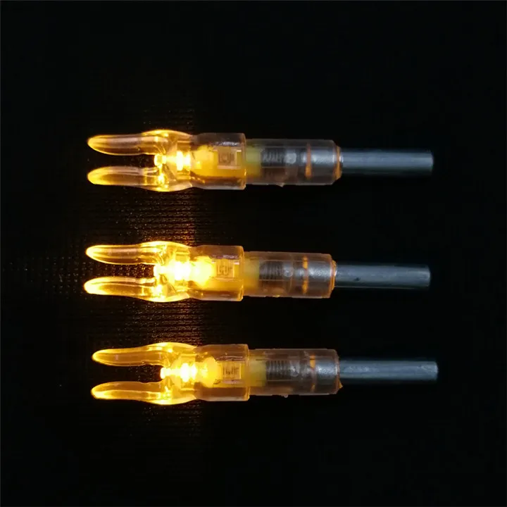 6pcs yellow 3/6 шт стрельба из лука автоматически освещенные Nocks лук струна активированный светодиодный 6,2 мм Стрелка НОК хвост для стрелы валы охоты - Цвет: 6pcs yellow