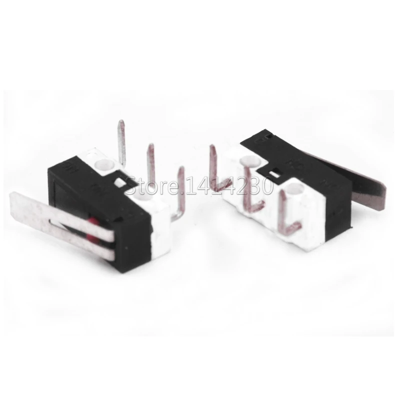 10Pcs 3Pins 90 Degree Curved Needle Left Curve Mouse Switch Limit Push Button 1A 125V AC | Обустройство дома