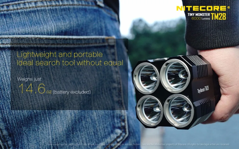 Высокий люмен NITECORE TM28 светодиодный фонарик 4* CREE XHP35 HI 6000LM дальность луча 655 м+ 4*18650 3100 мАч батареи+ держатель NHM10