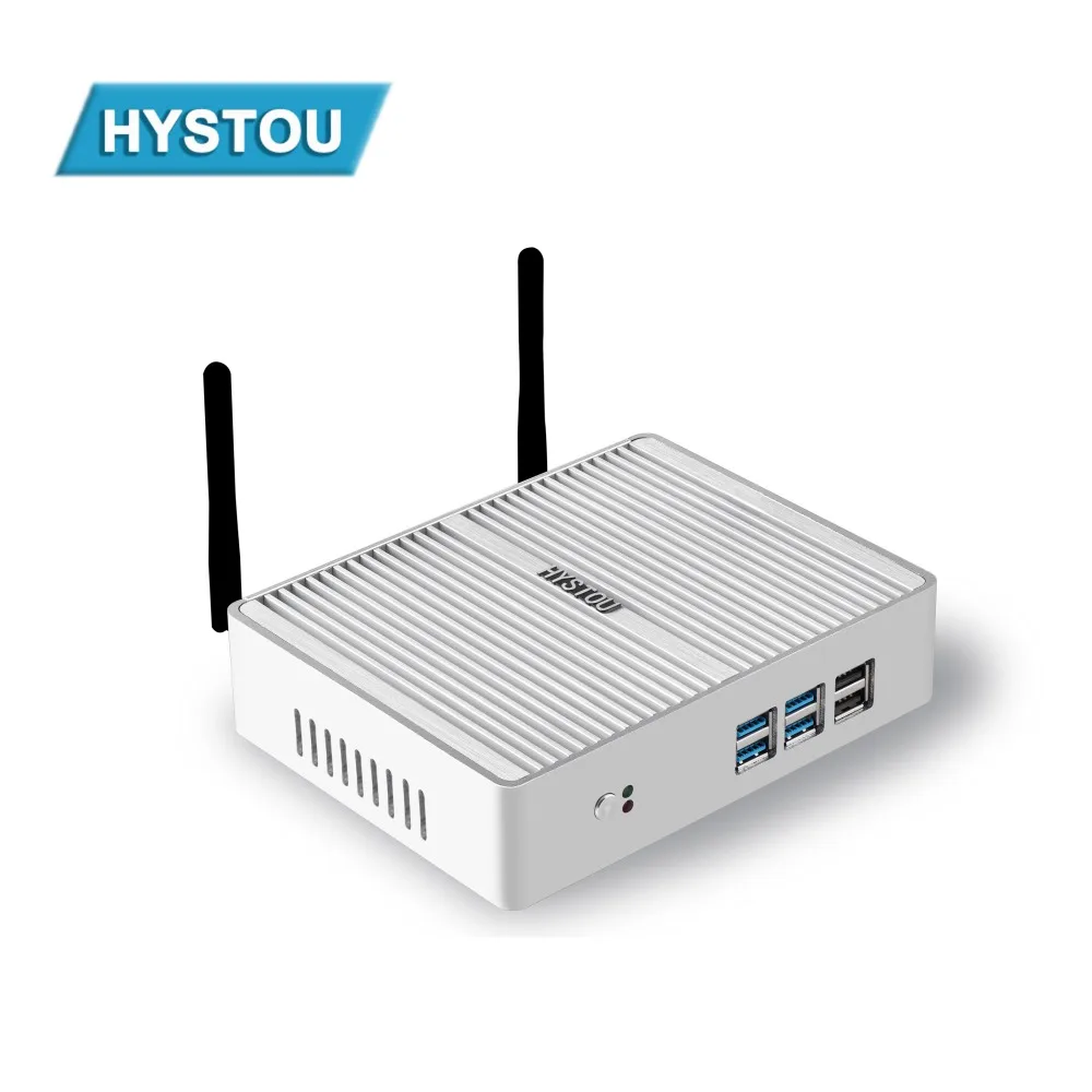 Core i5 7200U i7 5550U HYSTOU Мини ПК Windows 10 HDMI VGA двойной дисплей порт мини HTPC мини компьютер Linux i3 7100U 4K ТВ коробка ПК