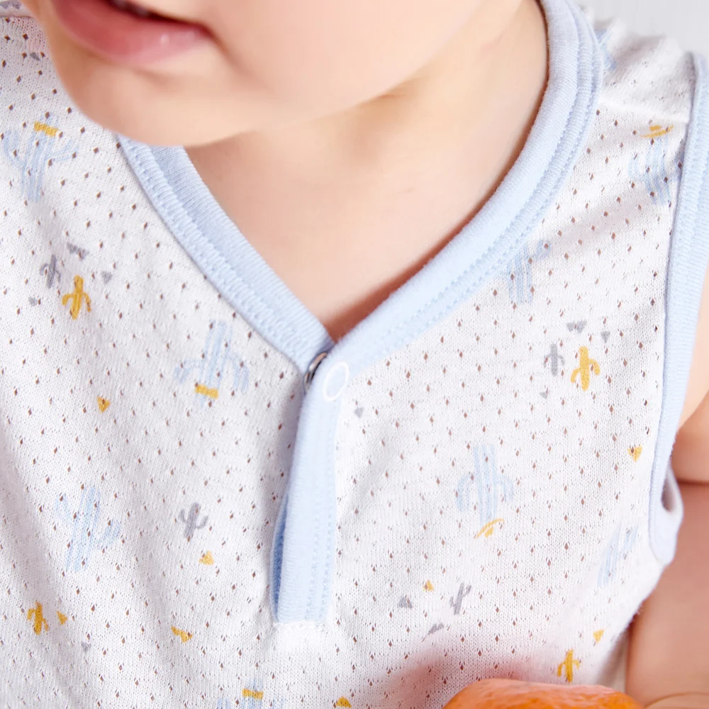 Balabala/комплект летней одежды для новорожденных мальчиков с цветочным принтом 100%