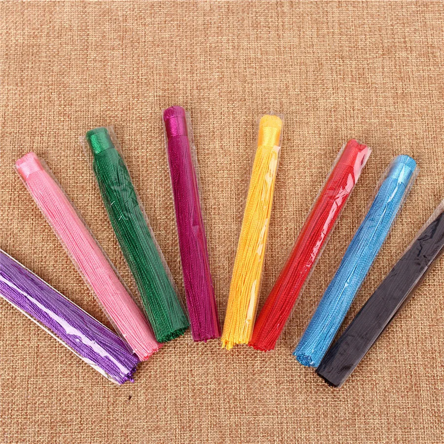 10 шт./лот 12 см бахрома отделка кулон хлопковые шелковые кисточки для самодельных