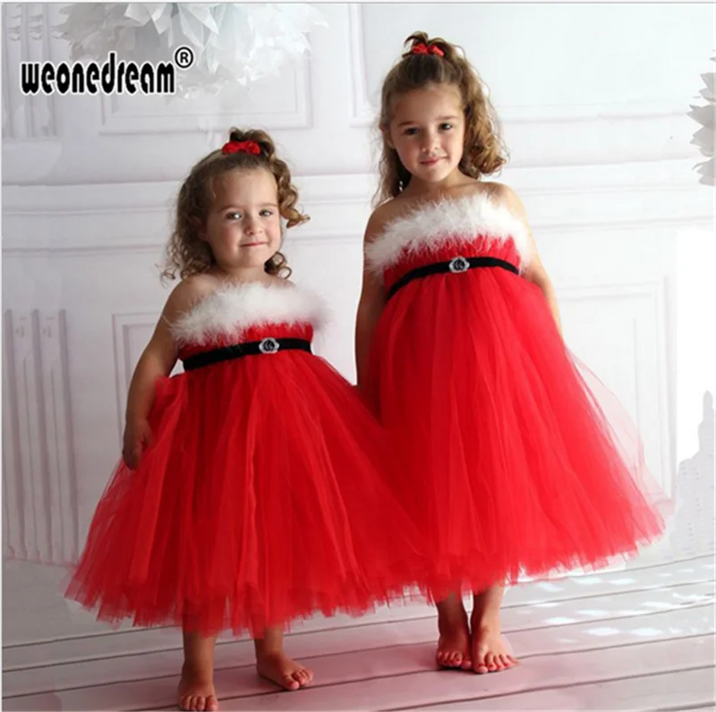 WEONEDREAM/Новинка 2017 года праздничное платье принцессы для маленьких девочек X-MAS
