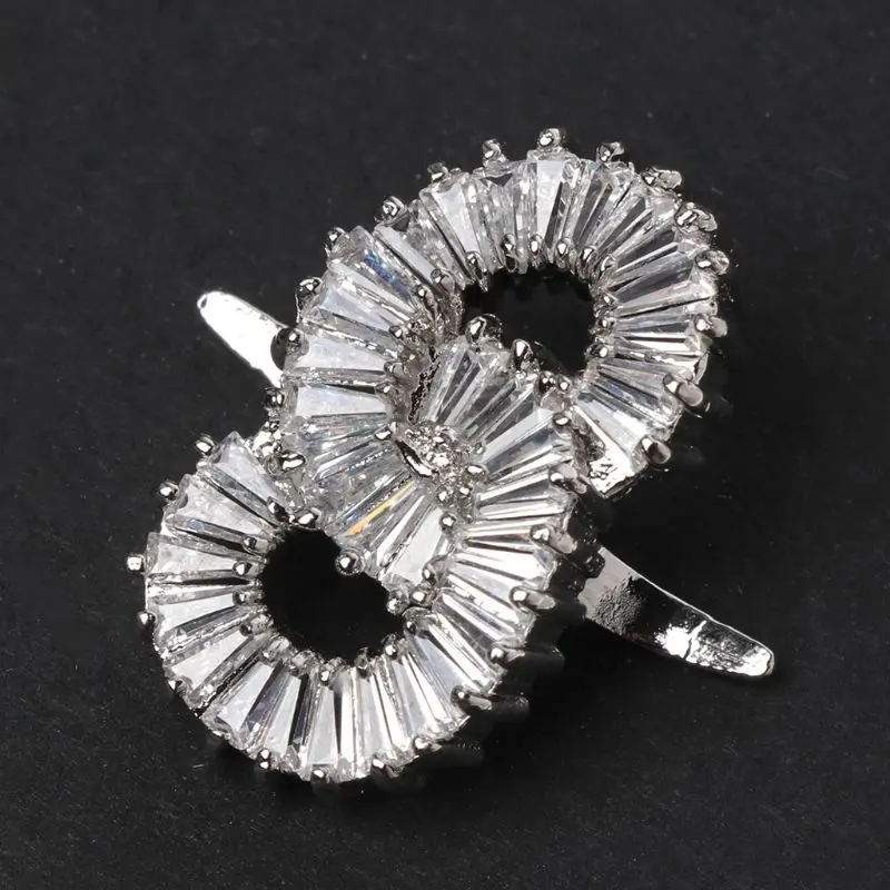 1 3 Styles Floral Shoe Decoration Crystal Luxury Women Clothes Charms DIY High Heels Sandals Pumps White 1pc New - Цвет: 1