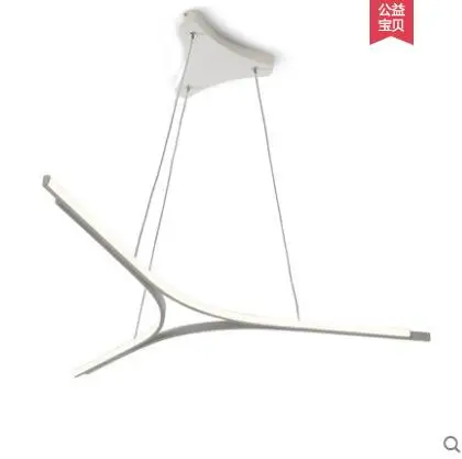 

L Creative art modern minimalist hanging lamps intelligent dimming LED restaurant living room study personality chandelier led