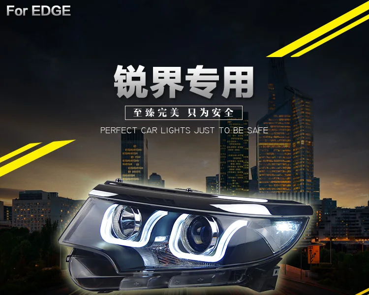 АКД Автомобиль Стайлинг фара для Ford Edge фары 2012- Edge светодиодный фары DRL H7 D2H Hid вариант Ангел глаз биксеноновые фары