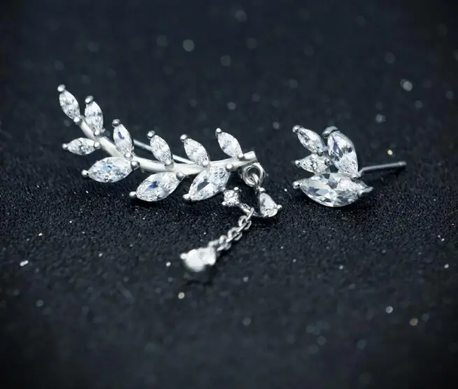 Асимметричные ювелирные изделия 1 пара искусственные серебряные серьги подвески