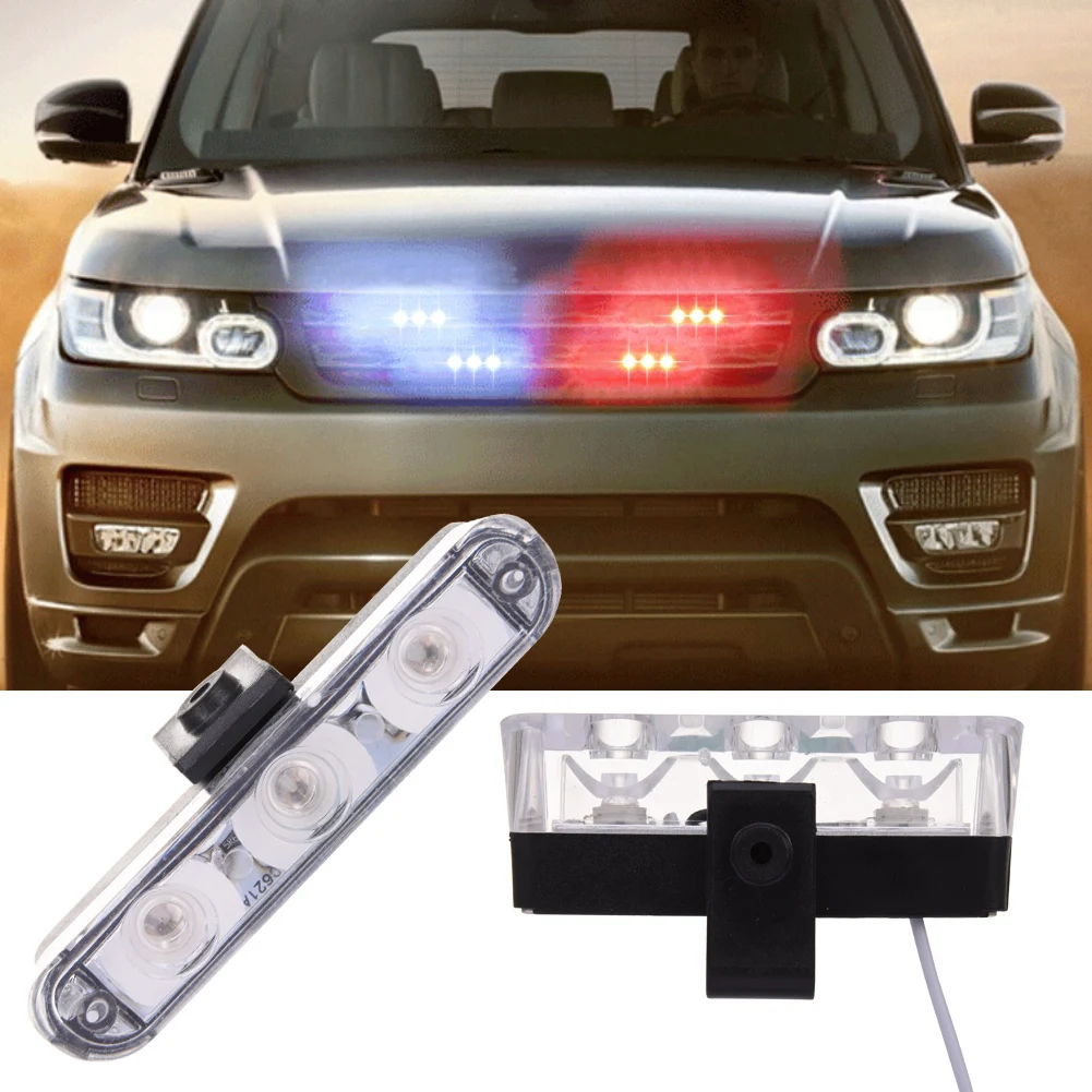 Лучшее качество 2x3/Led скорая помощь полицейский светильник DC 12 В автомобильный светильник мигающий пожарный светильник s Синий стробоскоПредупреждение ющий светильник автомобильный-Стайлинг
