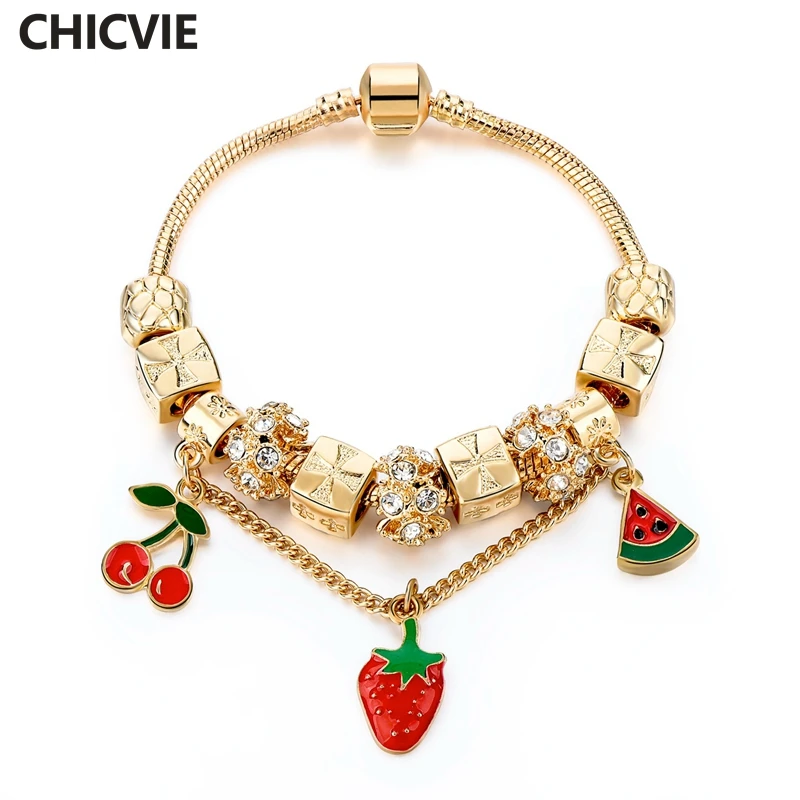 CHICVIE 2019 роскошный бренд клубника арбуз вишня бриллианты дизайн для женщин