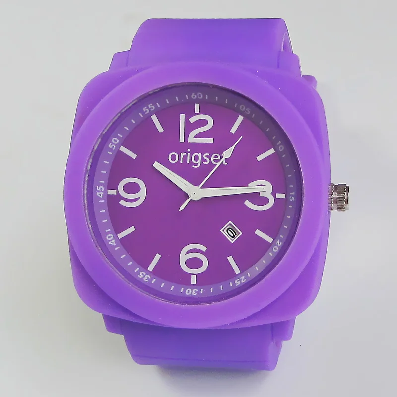 Силиконовые Резиновые спортивные мужские часы heren horloge Япония механизм