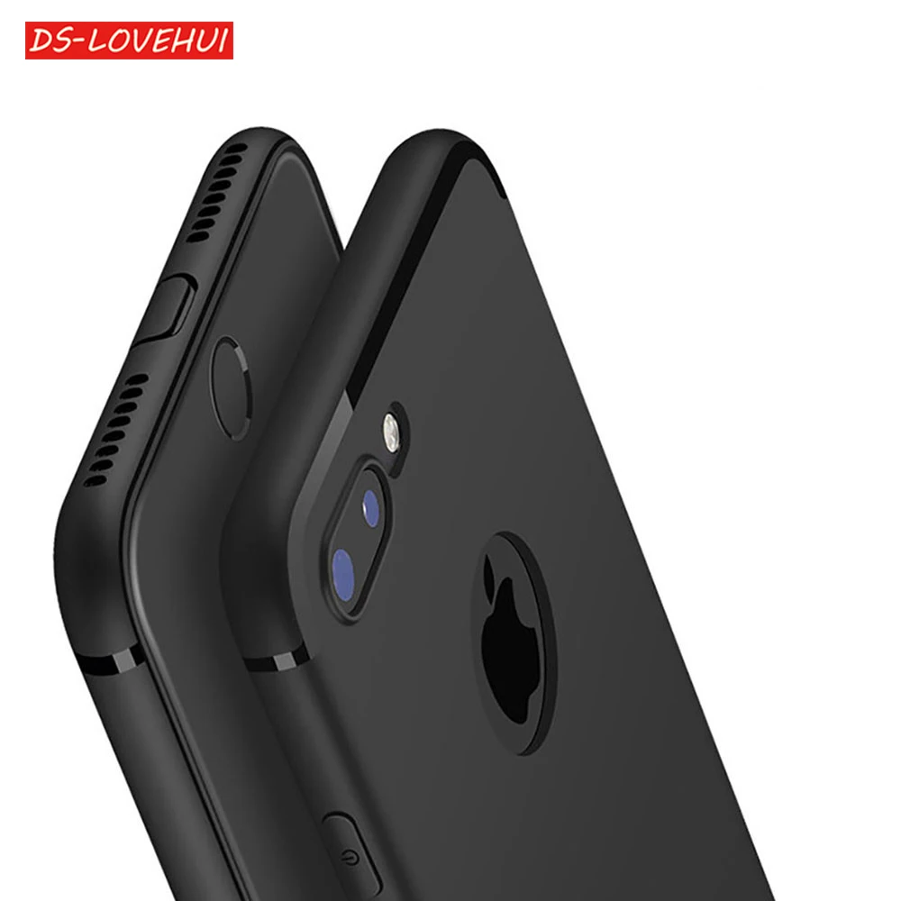 Роскошный Матовый Мягкий силиконовый чехол для iPhone 5 s 6 7 8 Plus 5S карамельный полный