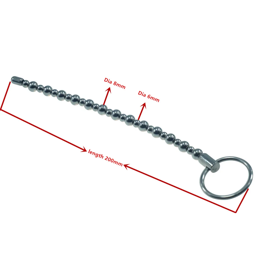 Анальная пробка металлическая с электрошоком для стимуляции уретры звуковой