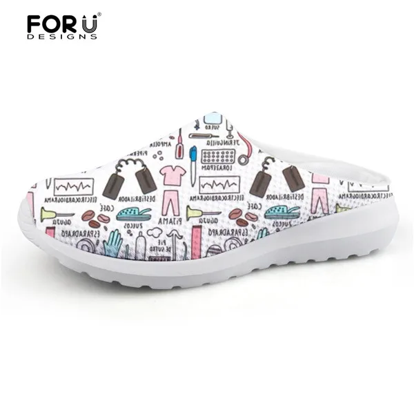 FORUDESIGNS/ г.; Лидер продаж; милые женские шлепанцы для медсестры; женские пляжные шлепанцы с принтом медведя; женские сандалии; Водонепроницаемая Обувь - Цвет: H8313CA