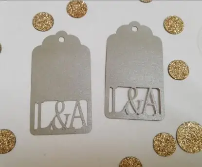 

Пользовательские цвета инициалы Свадебные любимые бирки подарочные бирки желая дерево деревенский детский душ день рождения пользу пустые открытки, скрапбукинг