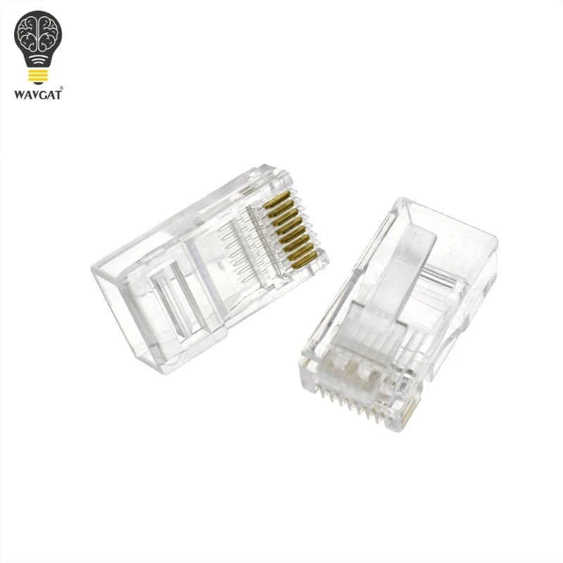 Сетевой модульный штекер 8P8C RJ-45 RJ45 с золотым покрытием Cat5 CAT5e соединители кабелей