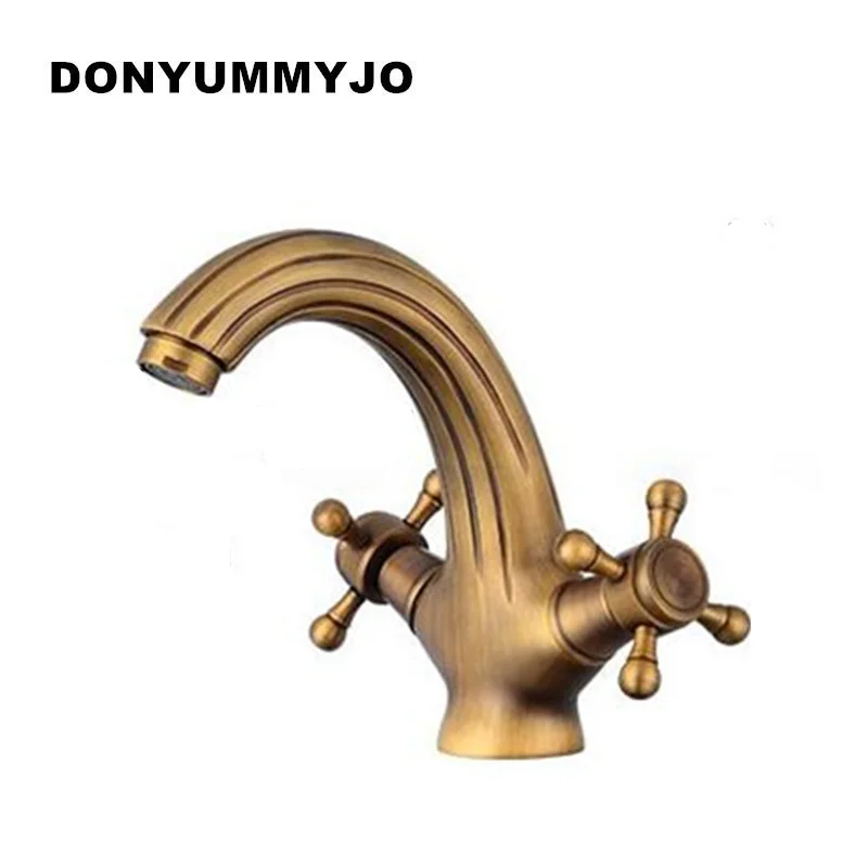 Смеситель DONYUMMYJO роскошный кран с одной ручкой под античную латунь для ванной