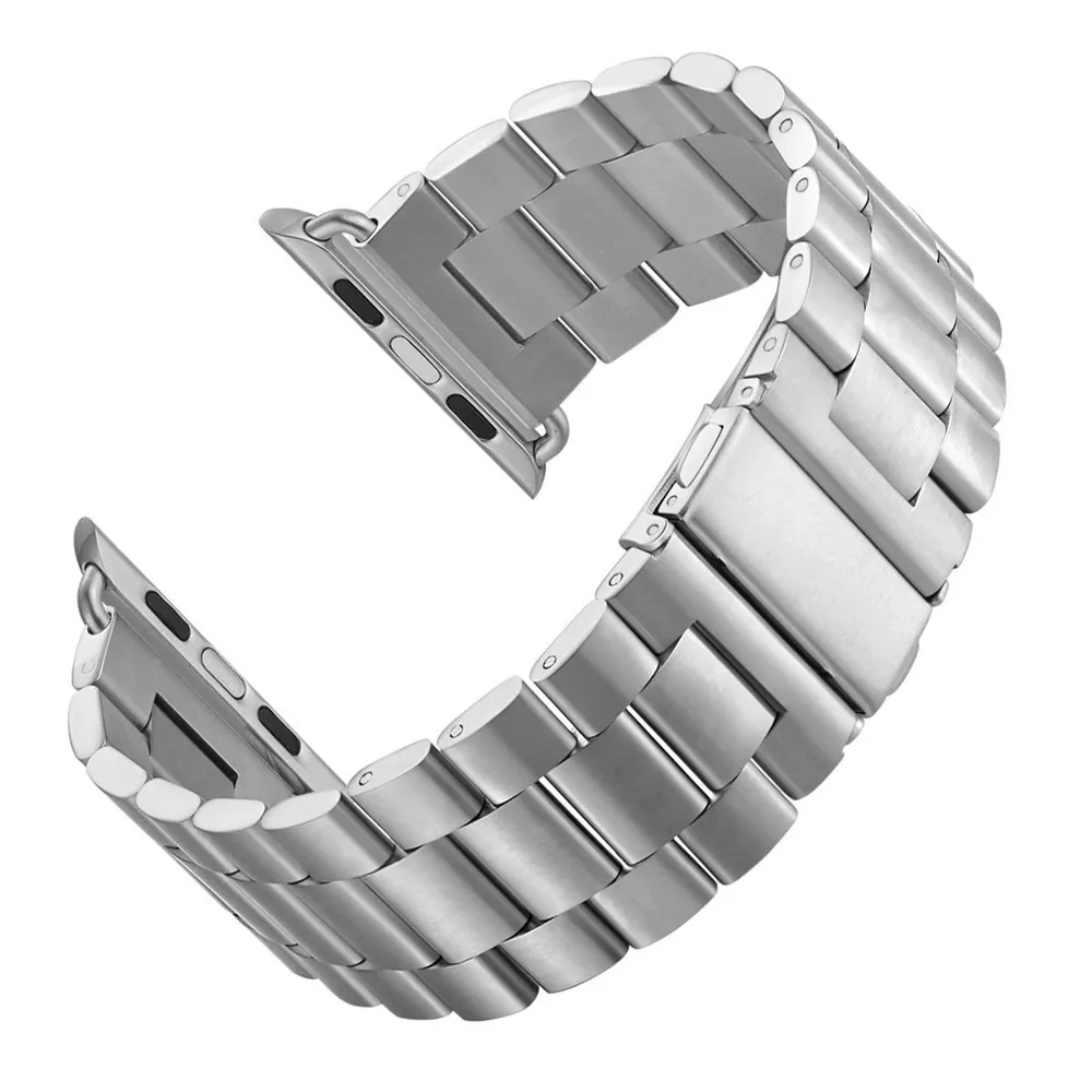 Нержавеющая сталь ремешок для наручных часов Apple Watch версии 40/44/38 мм/42 мм браслет