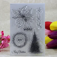 ylcs123 flower silicone clear stamps for scrapbooking diy album paper cards making decoration embossing rubber stamp 10 5x15 5cm