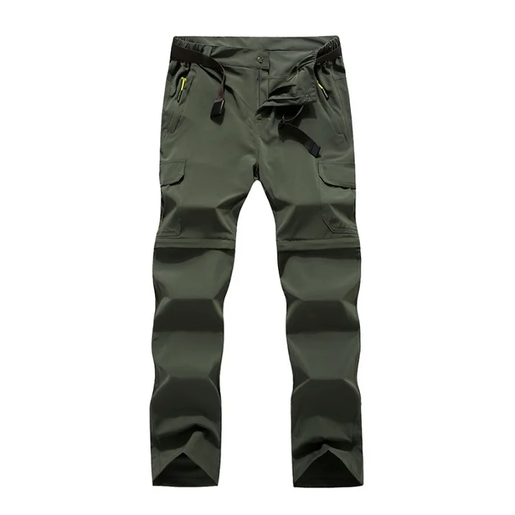 Women Army Green Горные мужские женские летние быстросохнущие съемные штаны, брюки для походов, походов, рыбалки, кемпинга, женские шорты VA207 - Цвет: Women Army Green