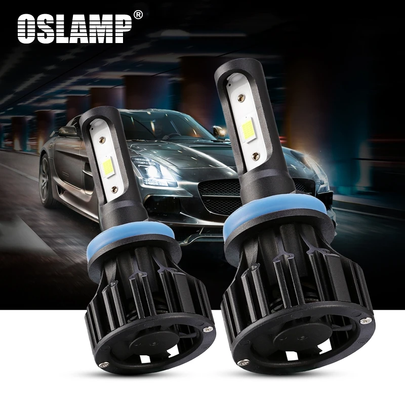 OSlamp T5 H11 светодиодный налобный светильник Blubs 72 Вт COB Chips 6500 к Автомобильный фонарь