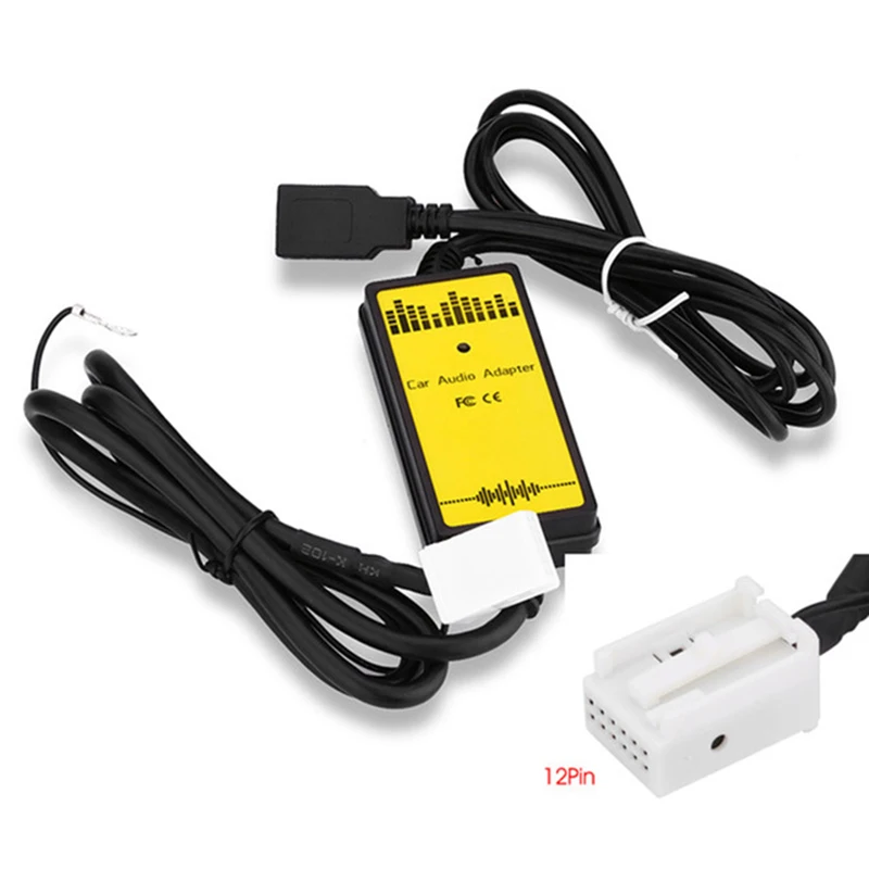 Автомобильный адаптер с USB интерфейсом 12 В MP3 аудио AUX SD WMA декодер проигрыватель