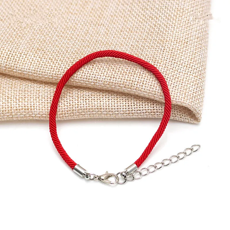 Новинка 1 шт. модный браслет с красной нитью на удачу красный черный веревочный