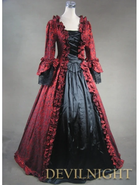 Бордовое черное платье Marie Antoinette в готическом викторианском стиле|victorian dress|gothic victorian dressmarie antoinette |