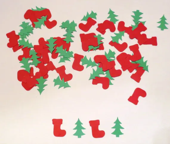 Рождественская елка и чулки конфетти для свадьбы дня рождения вечеринки