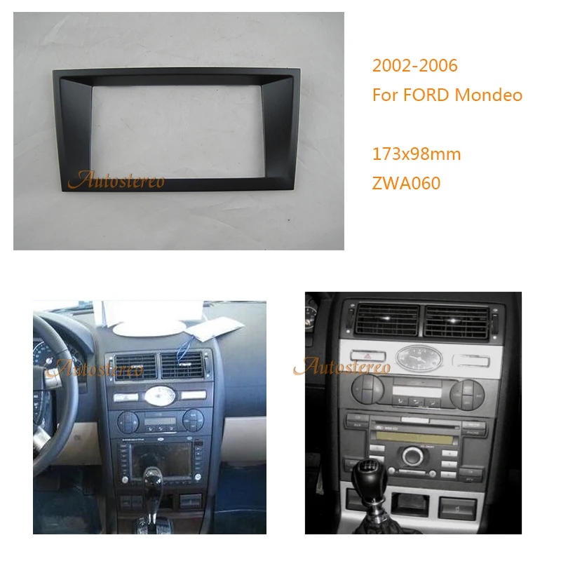 2 din радиоприемник для FORD Mondeo 2001 2006 Mk3 Transit Fiesta DVD стерео CD Панель Крепление 11