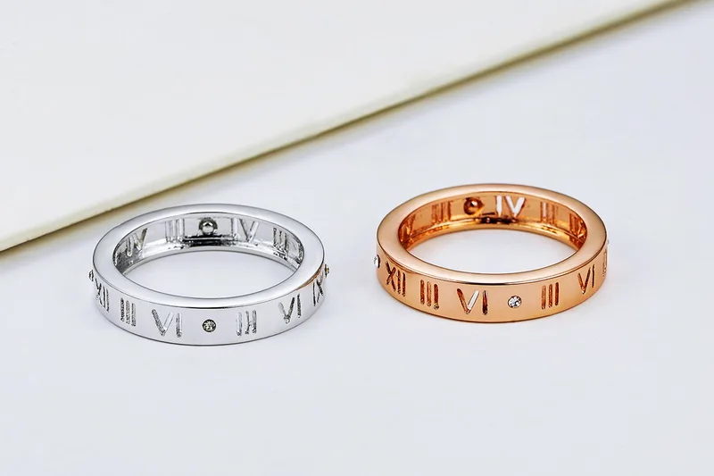 Atlas римскими цифрами кольцо с Стразы 18K позолота высокое качество подарок