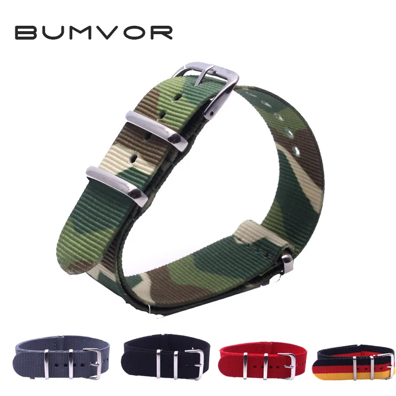 2018 бренд ремешок нейлон НАТО волоконный тканый нейлоновый для наручных часов