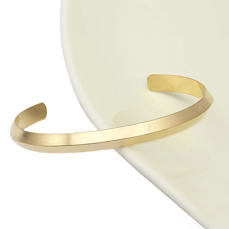 Casual Edges Raised Gold-Color Bangle Stainless Steel Cuff Bracelet Women Fashion Jewelry 1 Piece Free Shipping | Украшения и