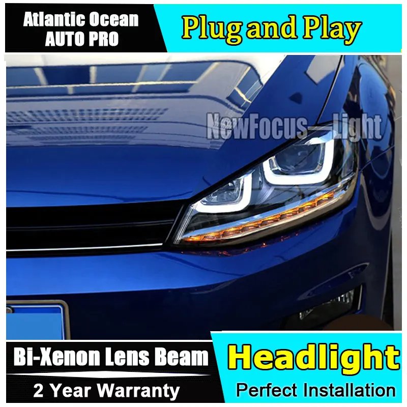 Автомобильный Стайлинг светодиодный ная фара для VW Golf 7 GTI R20