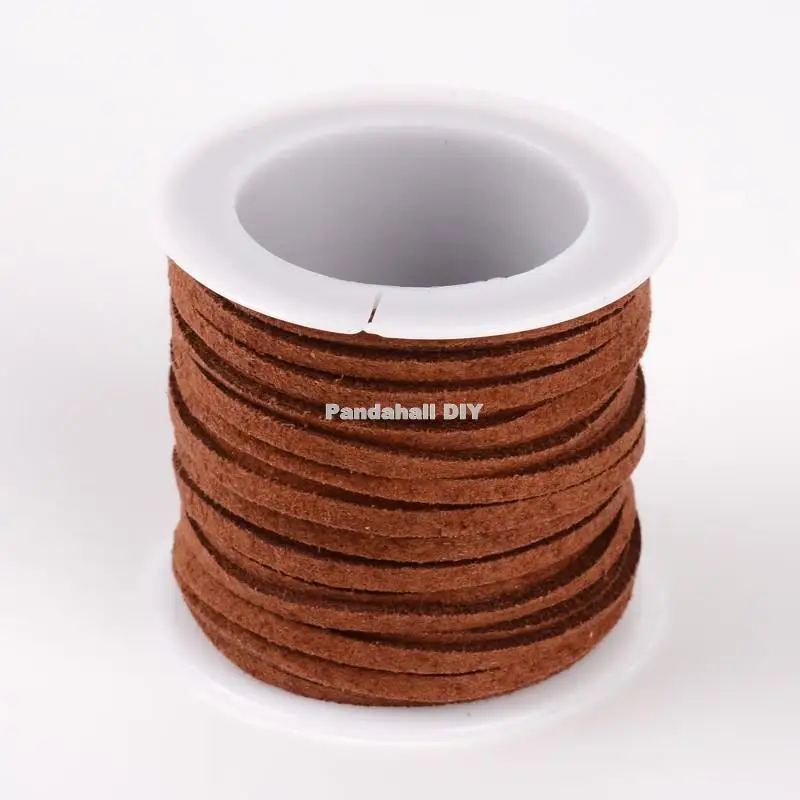3x1,5 мм из искусственной замши Cord Jewelry findings бархат кожаный шнур для DIY Смешанные Цвет около 5 м/рулон, 25 рулонов/Лот - Цвет: Sienna