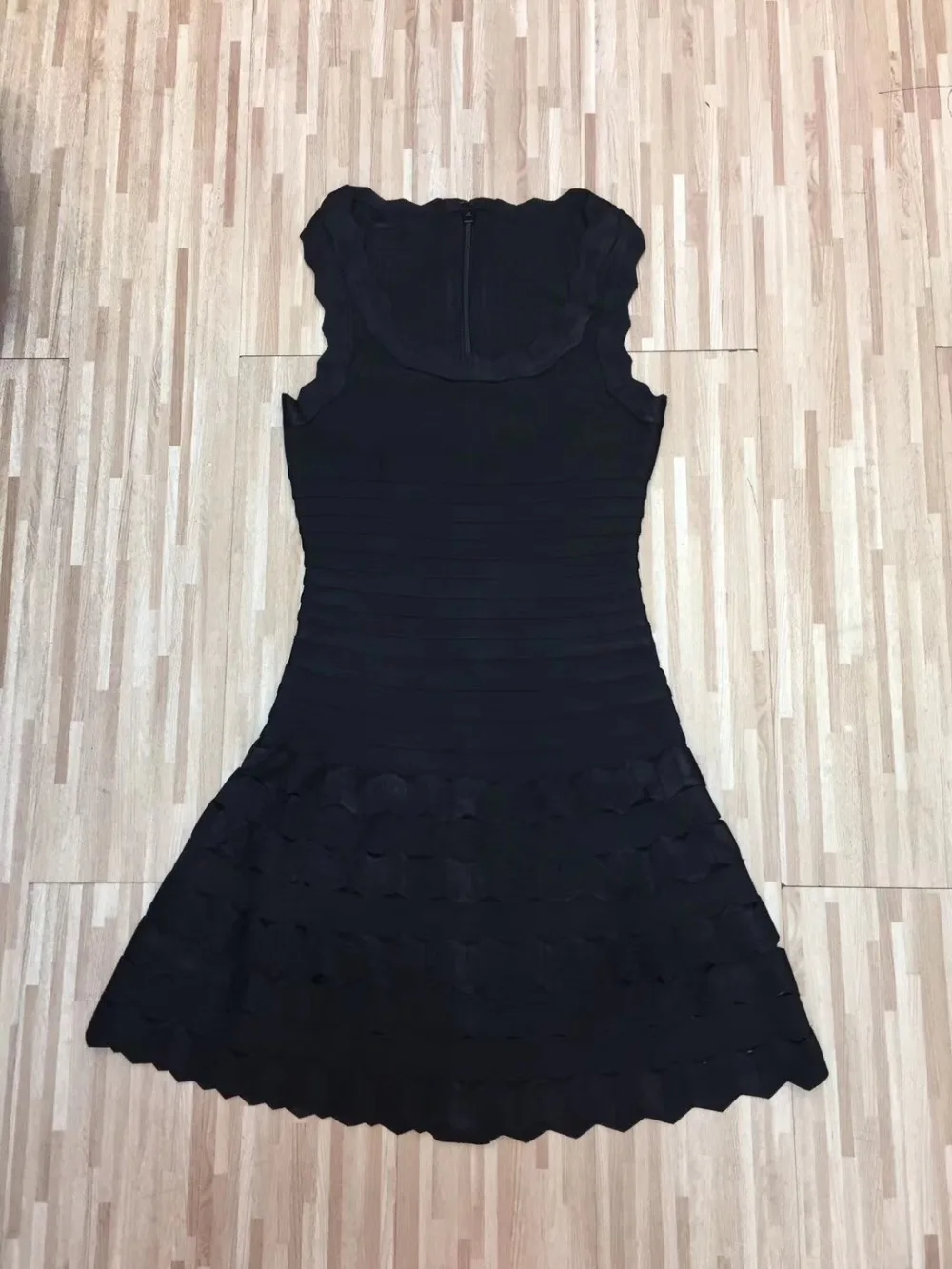 

New white black a line Hollow Out Women O-Neck Sleeveless Celebrity evening party Bandage dress 2018 Summer High Quality