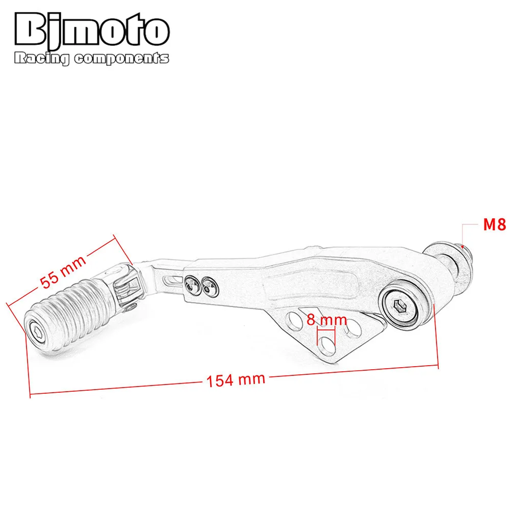 

Bjmoto Motorcycle CNC Adjustable Folding Gear Shift Lever Shifter Brake Pedal for BMW R1200GS LC R1200GS ADV Adventure 2014-2017