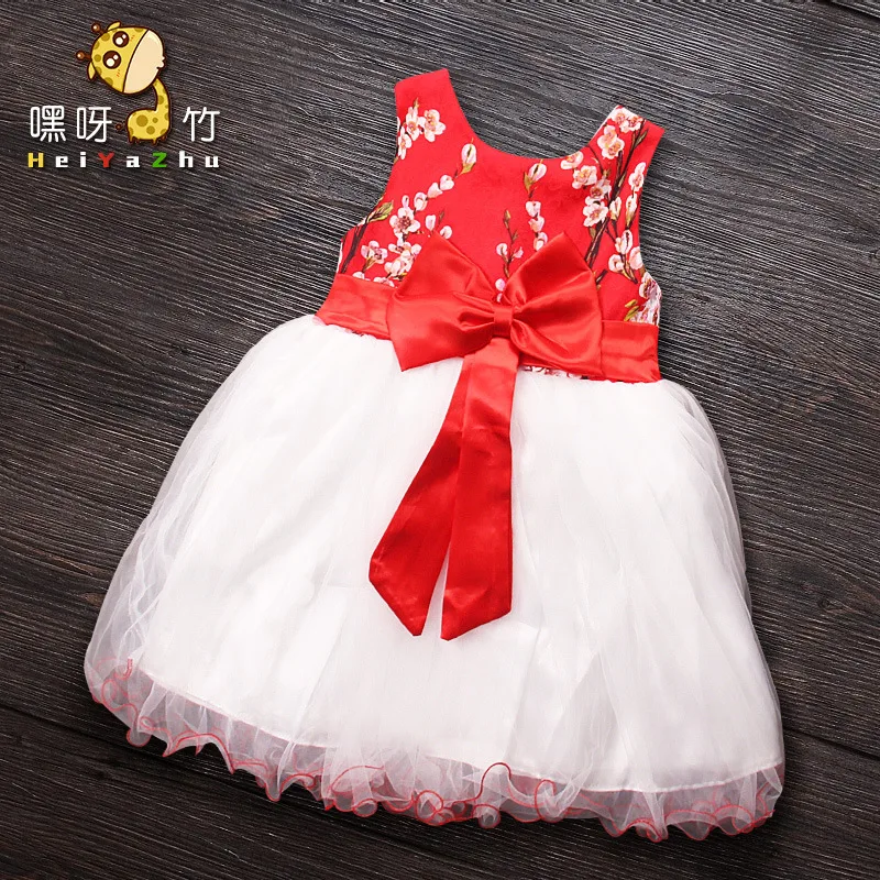 Бантом из девушек платье 1 3 лет женский ребенка принцесса маленькая летняя