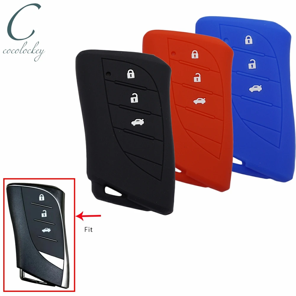 Cocolockey чехол для автомобильного ключа lexus es200 250 260 300h 3 кнопки смарт ключ 2018 2019