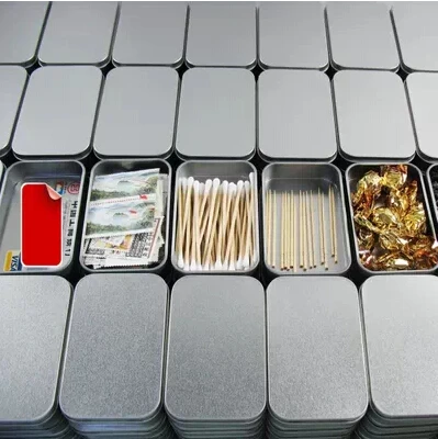 Серебряная коробка для хранения олова металлическая сигарет Zakka чехол шкатулка