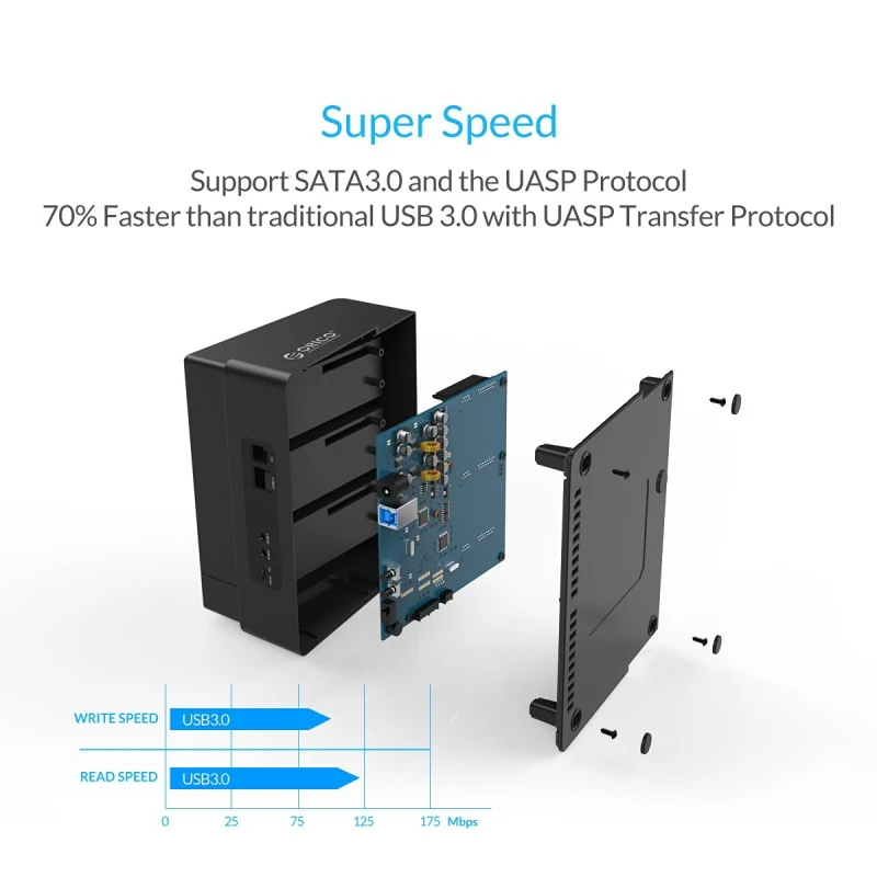 Док станция ORICO 3 Bay USB 0 HDD для жесткого диска 2 5 дюйма SATA Поддержка клона с