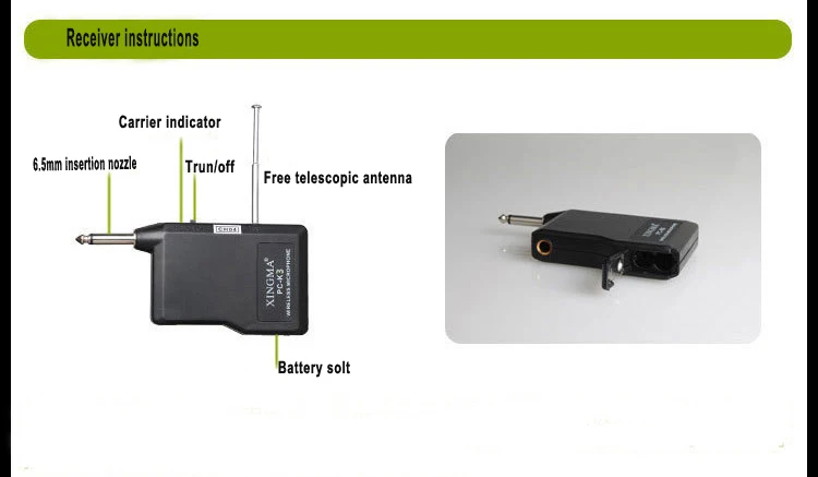 XINGMA PC-K3 Wireless Microphone Professional Dynamic VHF Metal Handheld Mic For Karaoke Computer PC Singing KTV
