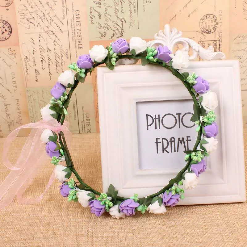 Женские повязки на голову с цветами из ПЭ 2 смешанных цвета свадебные 15 шт./лот