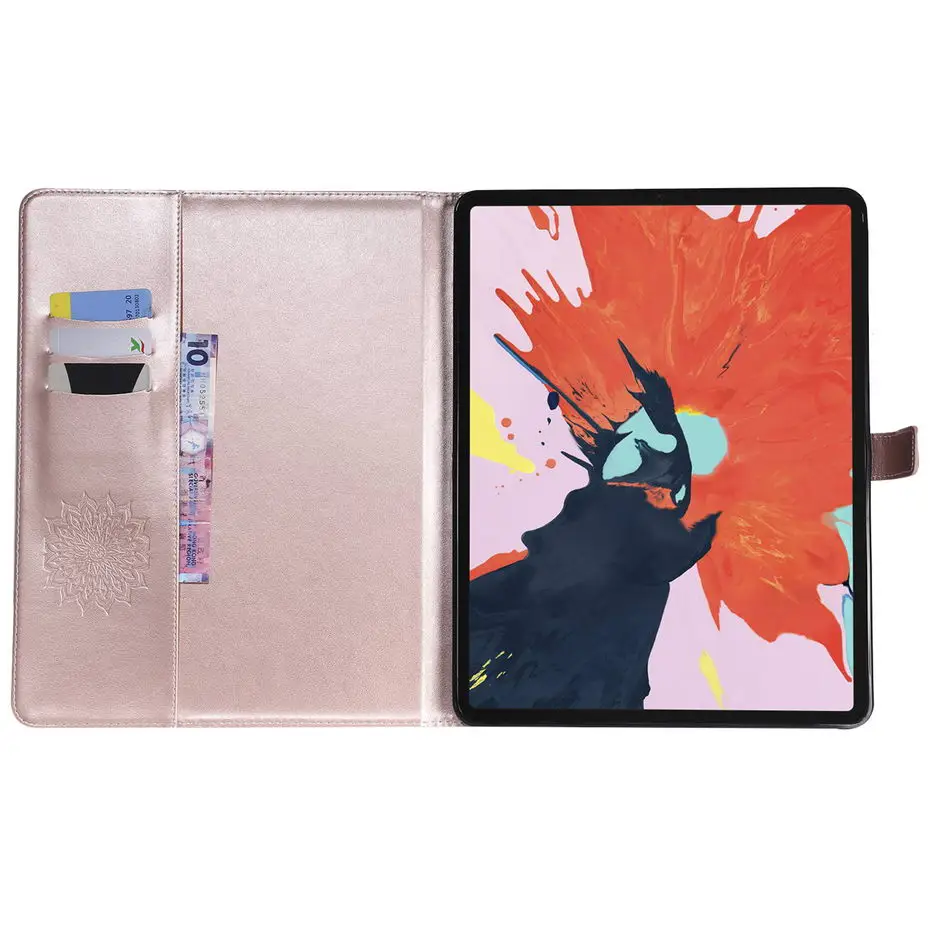 Для iPad Pro 12,9 дюйма релиз чехол 3D Подсолнух тисненый модный флип-чехол Подставка для A1870 A1895 a1983a2014 funda+ пленка